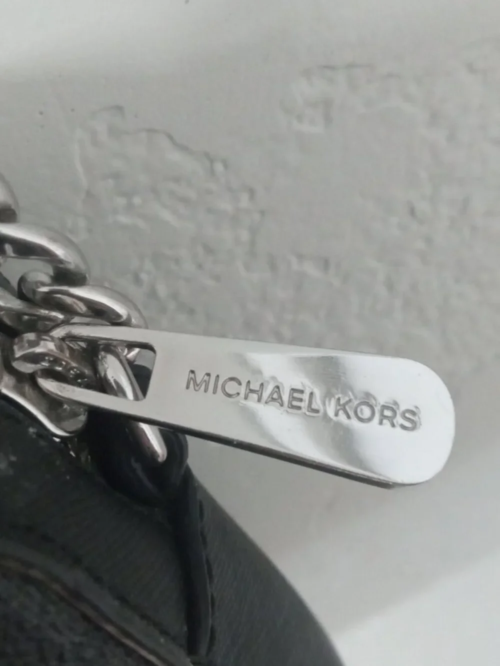 Michael Kors Jet Set Signature Logo Camera Crossbody Bag Black Silver Hardware